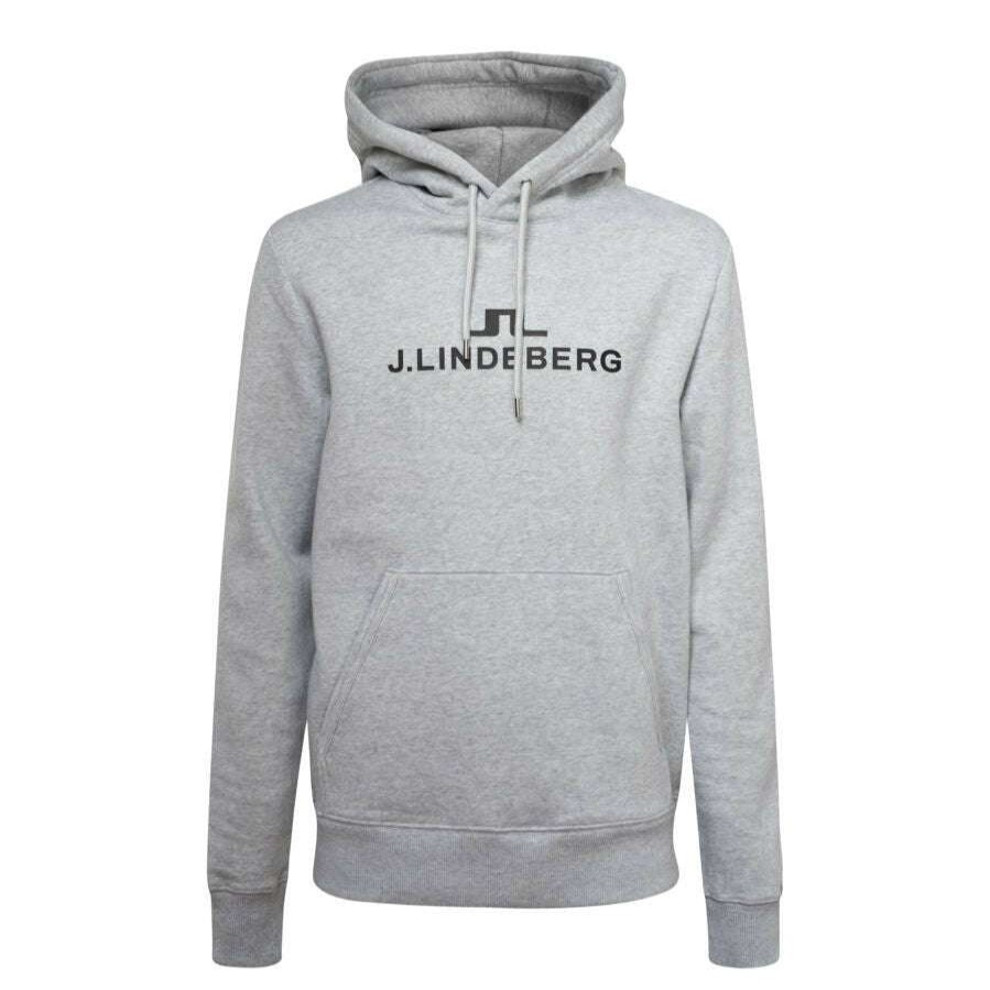 Mid Layers * | J.Lindeberg Alpha Golf Hoodie Amjs06697 Stone Grey Melagne 9489