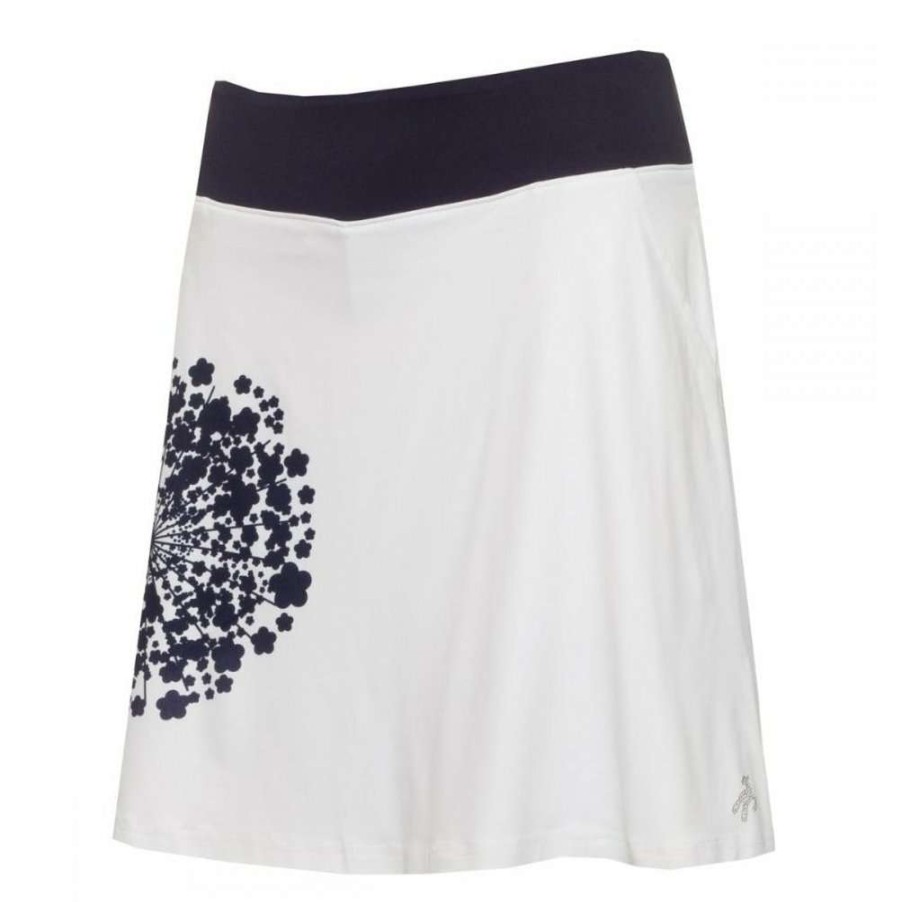 Shorts & Skorts * | Green Lamb Molly Printed Flared Golf Skort Sg21883 Dandelion