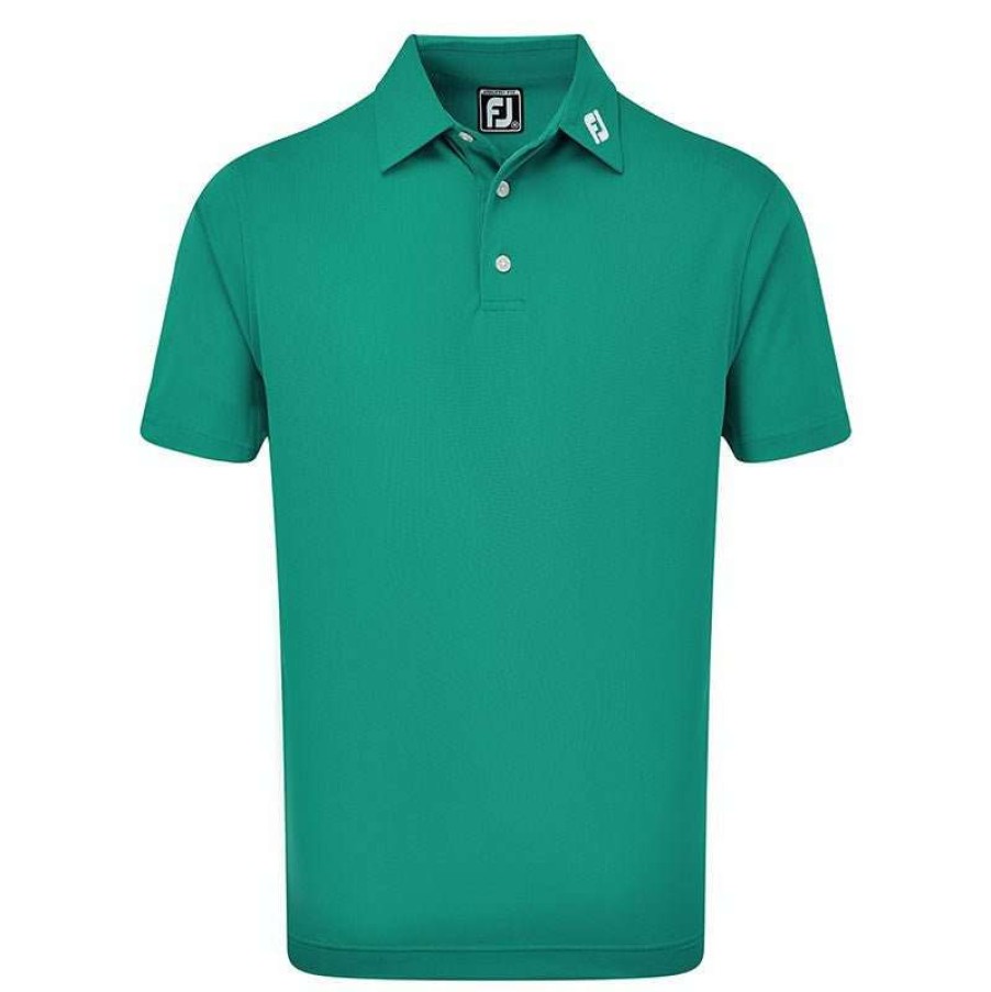 Shirts * | Footjoy Stretch Pique Solid Golf Shirt 92941 Emerald