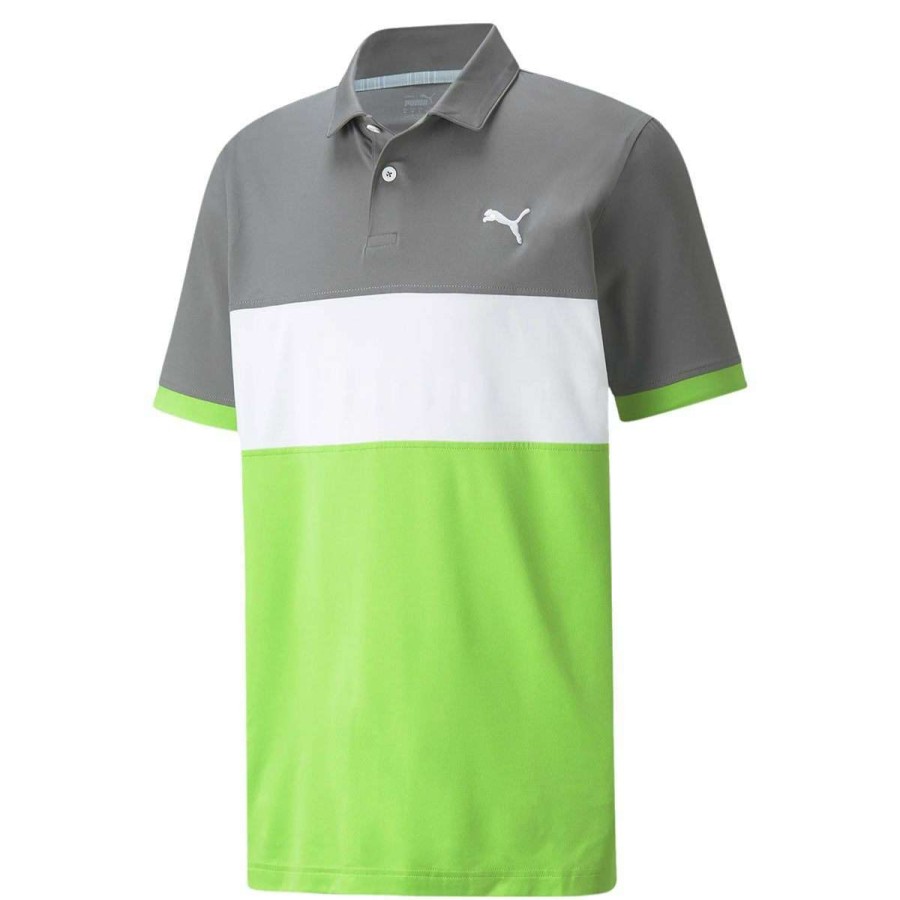 Shirts * | Puma Highway Golf Polo Shirt 532972 Quiet Shade/Greenery 06