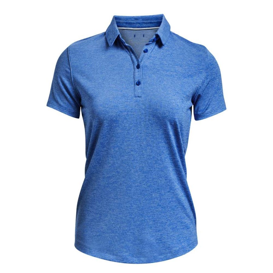 Polo Shirts * | Under Armour Ladies Zinger Golf Shirt 1363949 Versa Blue/Oxford Blue 486