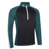 Mid Layers * | Sunderland Aspen Golf Mid Layer Sunmm39 Black/Evergreen