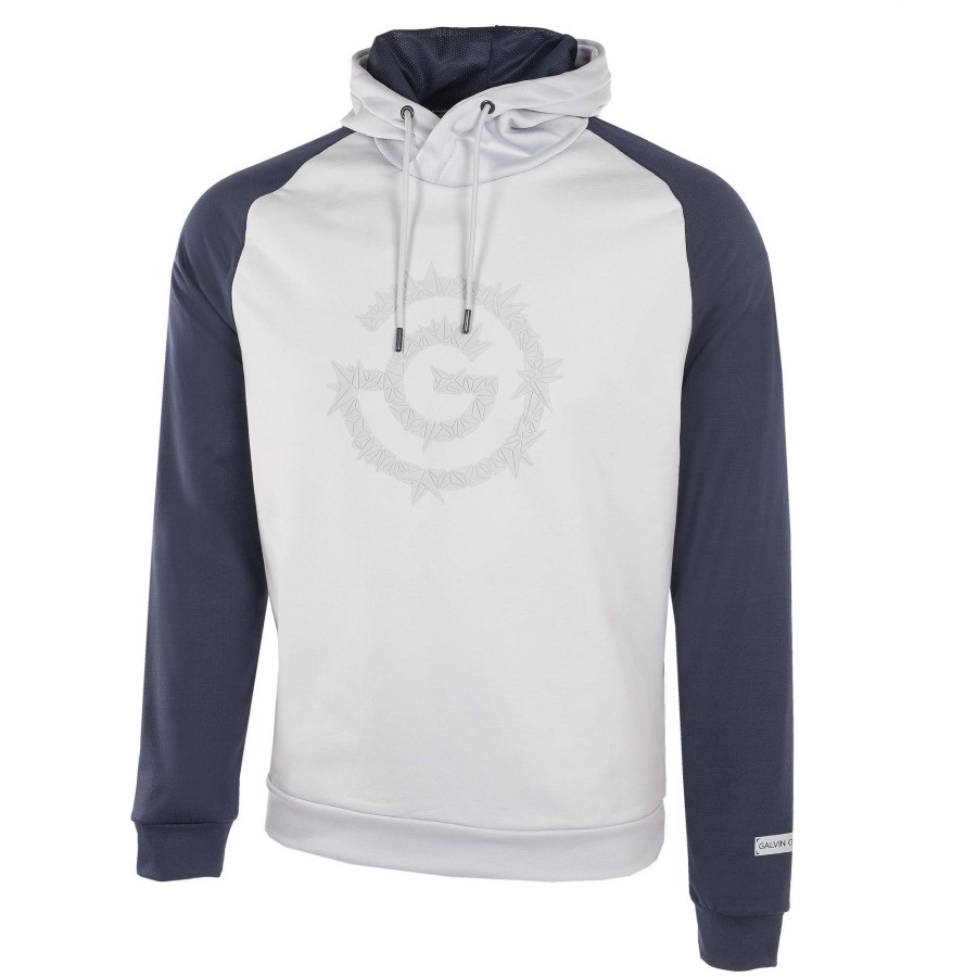 Mid Layers * | Galvin Green Devlin Insula Golf Sweater G1342 Cool Grey/Navy 73