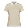 Polo Shirts * | Rohnisch Ladies Deni Golf Polo Shirt 111521 Space Dot Beige