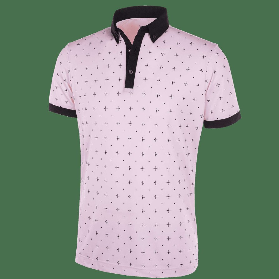 Shirts * | Galvin Green Marlow Golf Polo Shirt G1361 Light Pink/Black 97