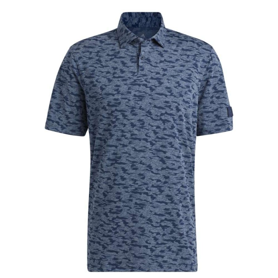 Shirts * | Adidas Go-To Camo Golf Polo Shirt Hm7394 Collegiate Navy/Crew Navy