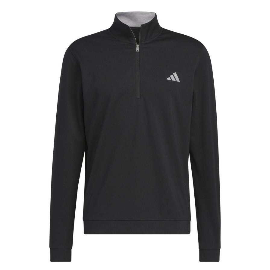 Mid Layers * | Adidas Elevated 1/4 Zip Golf Midlayer Ib6115 Black