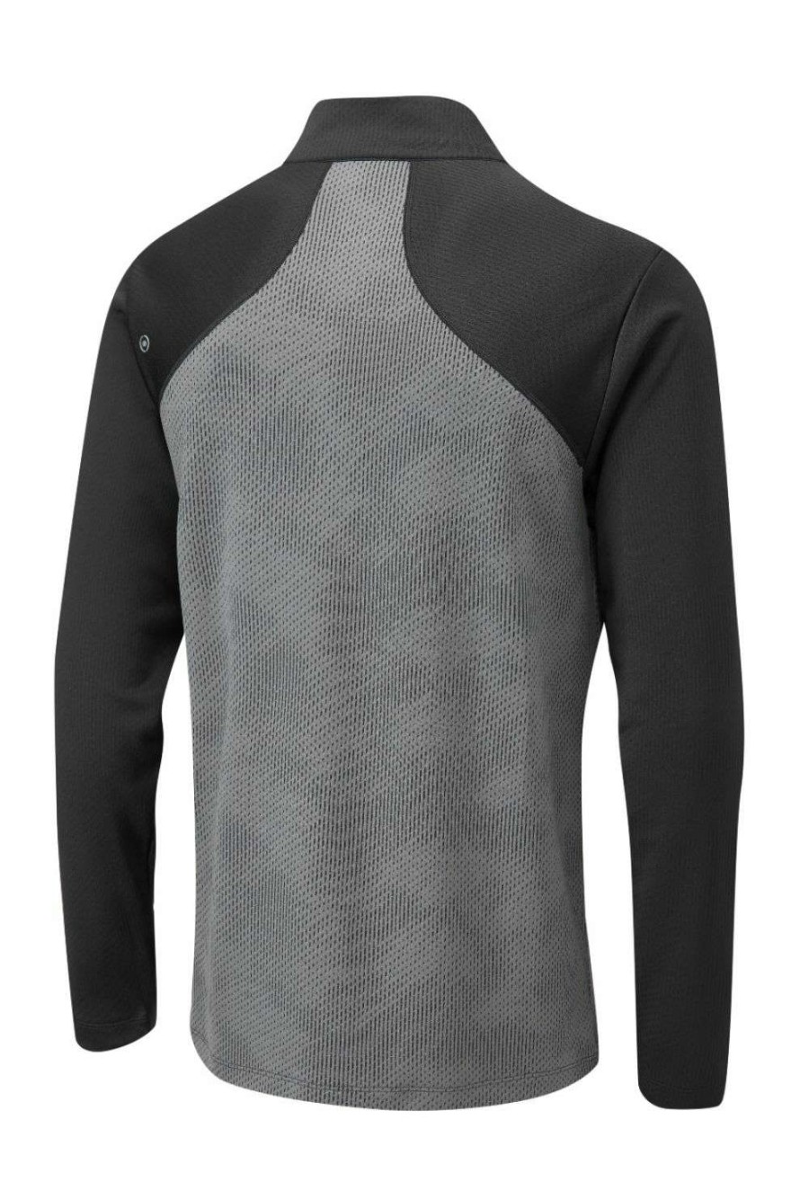 Mid Layers * | Ping Vertical 1/2 Zip Golf Top P03399 Asphalt/Black - A3Fb