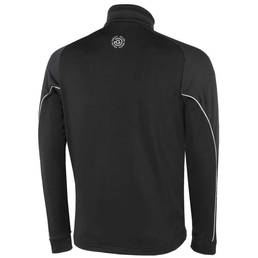 Mid Layers * | Galvin Green Daxton Insula 1/2-Zip Golf Pullover G1242 Black/Granite Grey