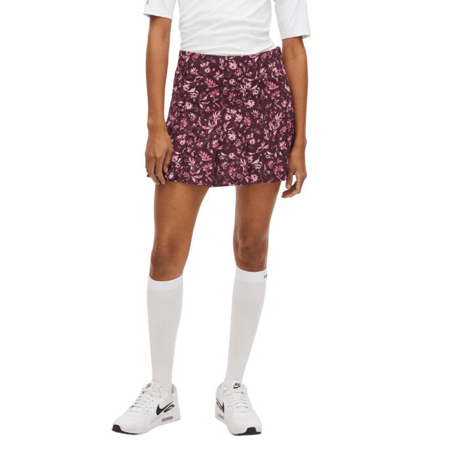 Shorts & Skorts * | Rohnisch Ladies Lily Pleat Golf Skort 111507 Neon Flower Pink