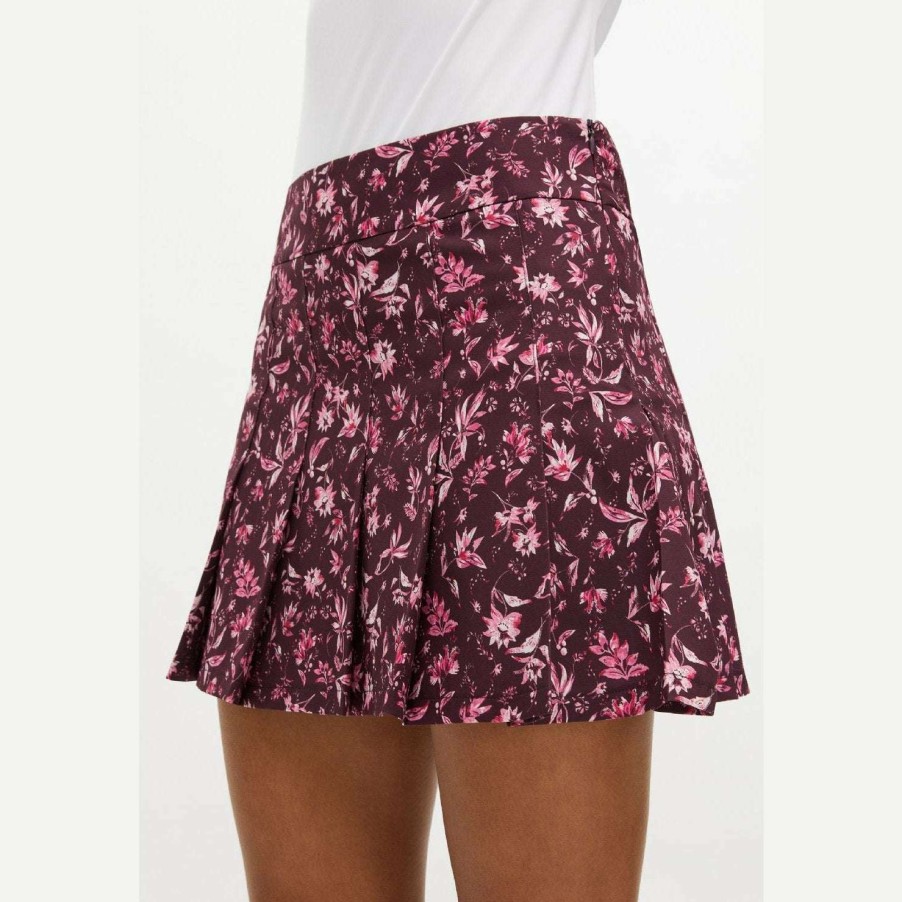 Shorts & Skorts * | Rohnisch Ladies Lily Pleat Golf Skort 111507 Neon Flower Pink