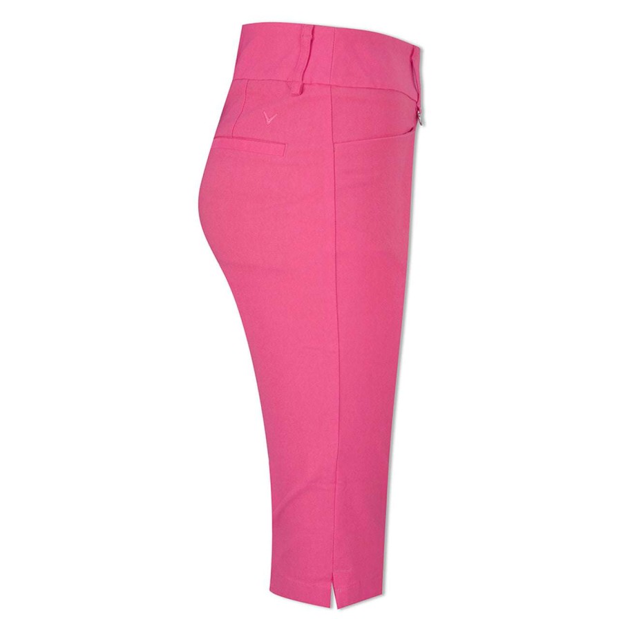 Shorts & Skorts * | Callaway Ladies Inseam Pull On City Golf Shorts Cgbf9022 Raspberry Sorbet 663