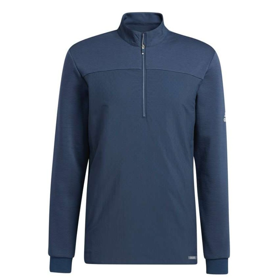 Mid Layers * | Adidas Golf Hybrid 1/4 Zip Gr3088 Crew Navy