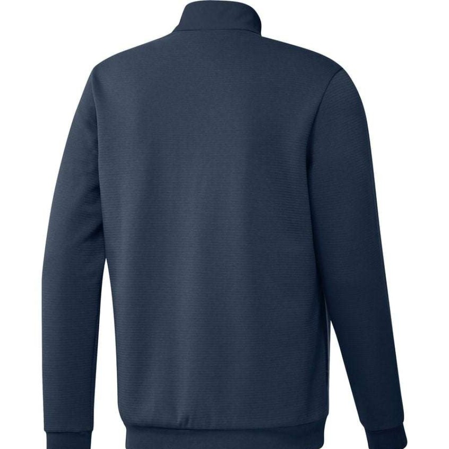 Mid Layers * | Adidas Golf Hybrid 1/4 Zip Gr3088 Crew Navy