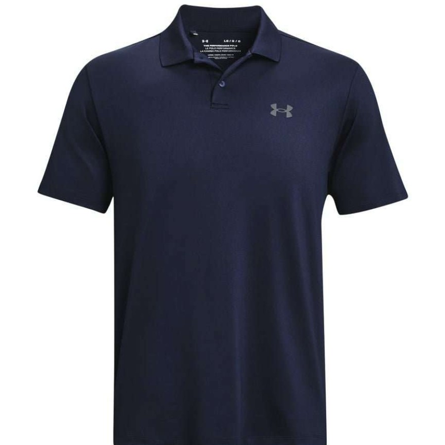 Shirts * | Under Armour Performance 3.0 Golf Shirt 1377374 Midnight Navy 410