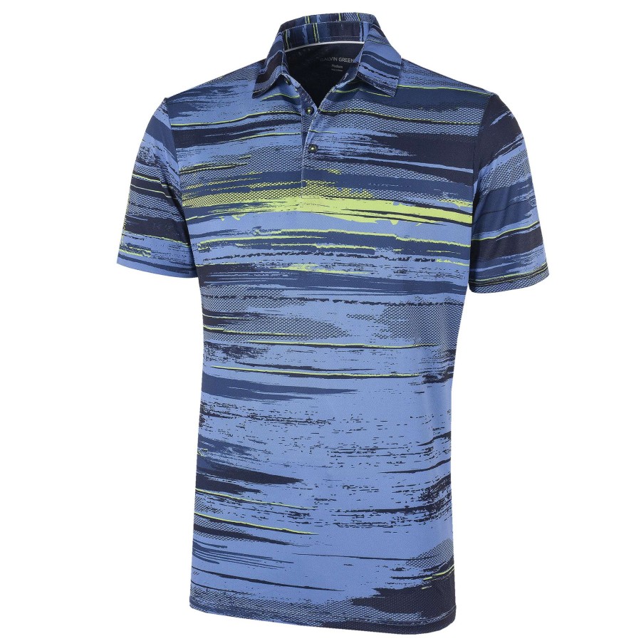 Shirts * | Galvin Green Mathew V8+ Golf Shirt G1271 Navy/Lime 38