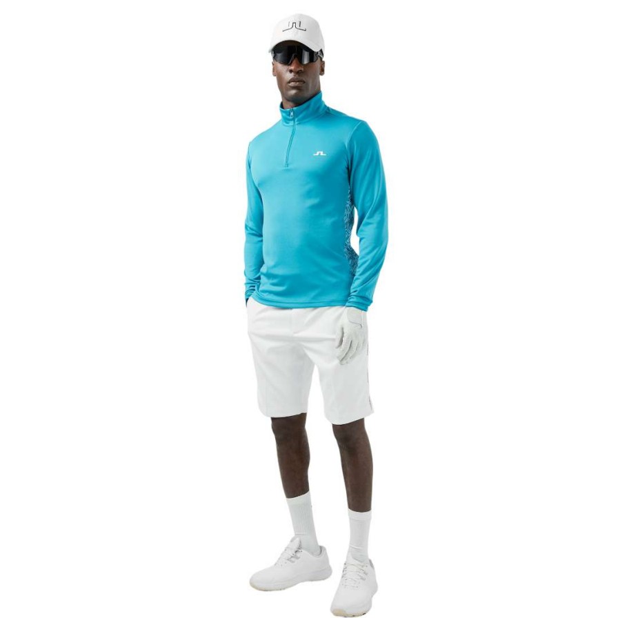 Mid Layers * | J.Lindeberg Emanuel Golf Mid Layer Gmjs05611 Enamel Blue O448