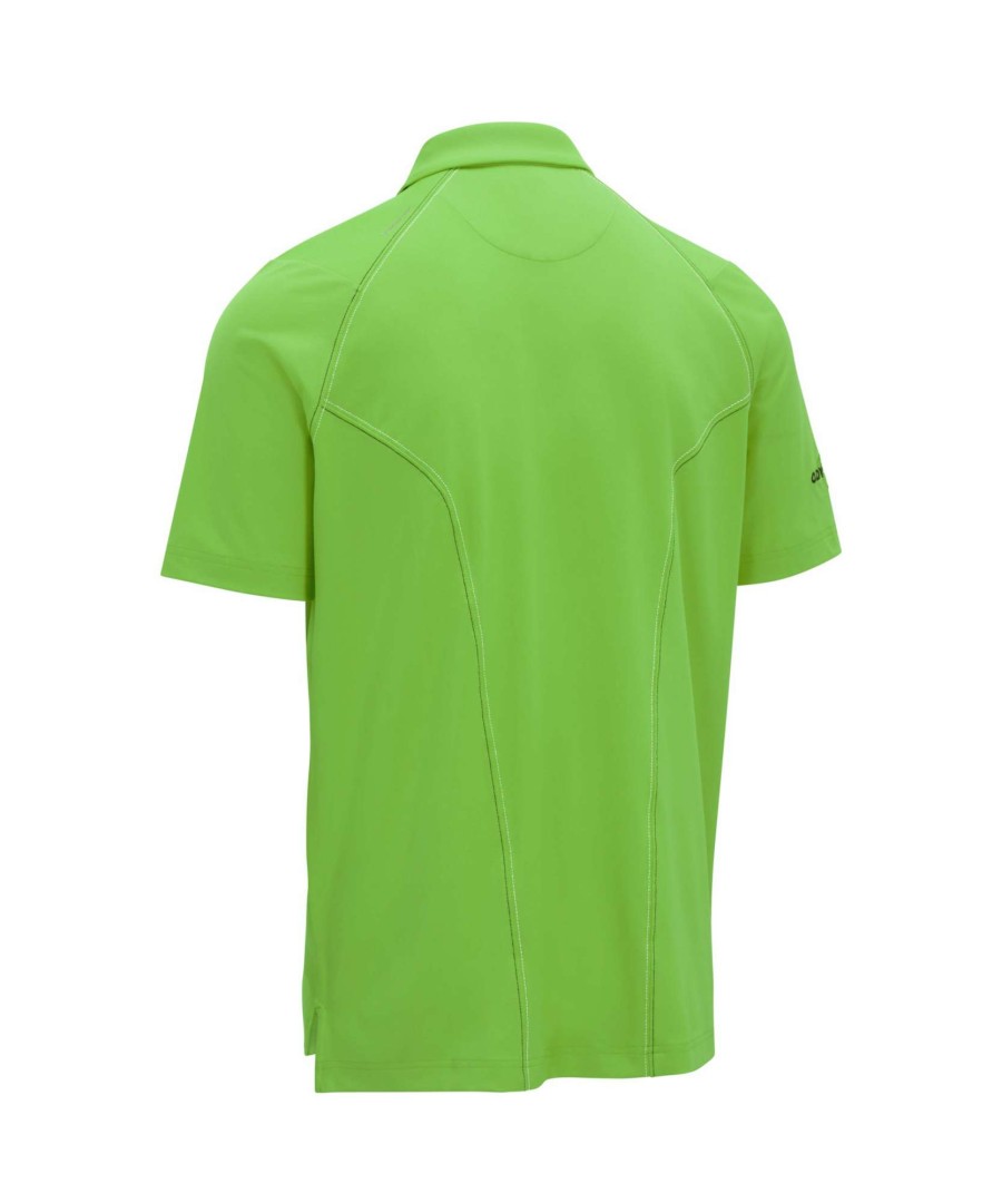 Shirts * | Callaway Stitched Colour Block Golf Polo Shirt Cgksb028 Summer Green 348