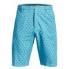 Shorts * | Under Armour Drive Printed Golf Shorts 1370085 Fresco Blue 481