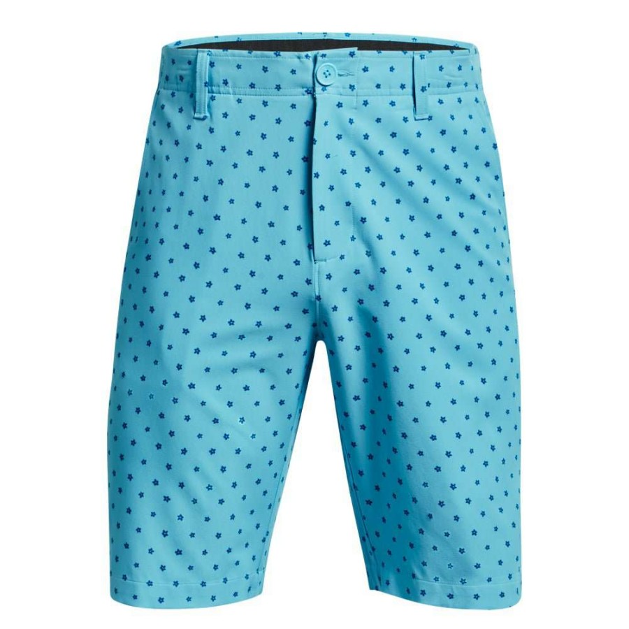 Shorts * | Under Armour Drive Printed Golf Shorts 1370085 Fresco Blue 481