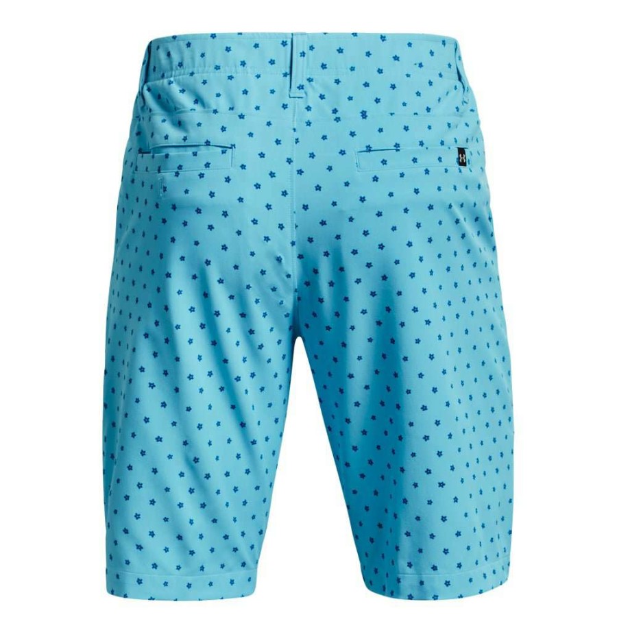 Shorts * | Under Armour Drive Printed Golf Shorts 1370085 Fresco Blue 481