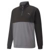 Mid Layers * | Puma Gamer Colour Block 1/4 Zip Golf Top 532985 Puma Black/Quiet Shade 01