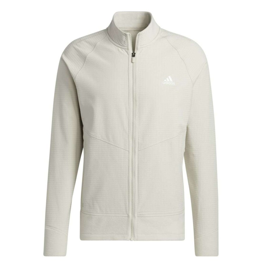 Mid Layers * | Adidas Statement Full Zip Golf Mid Layer Hm7376 Clear Brown