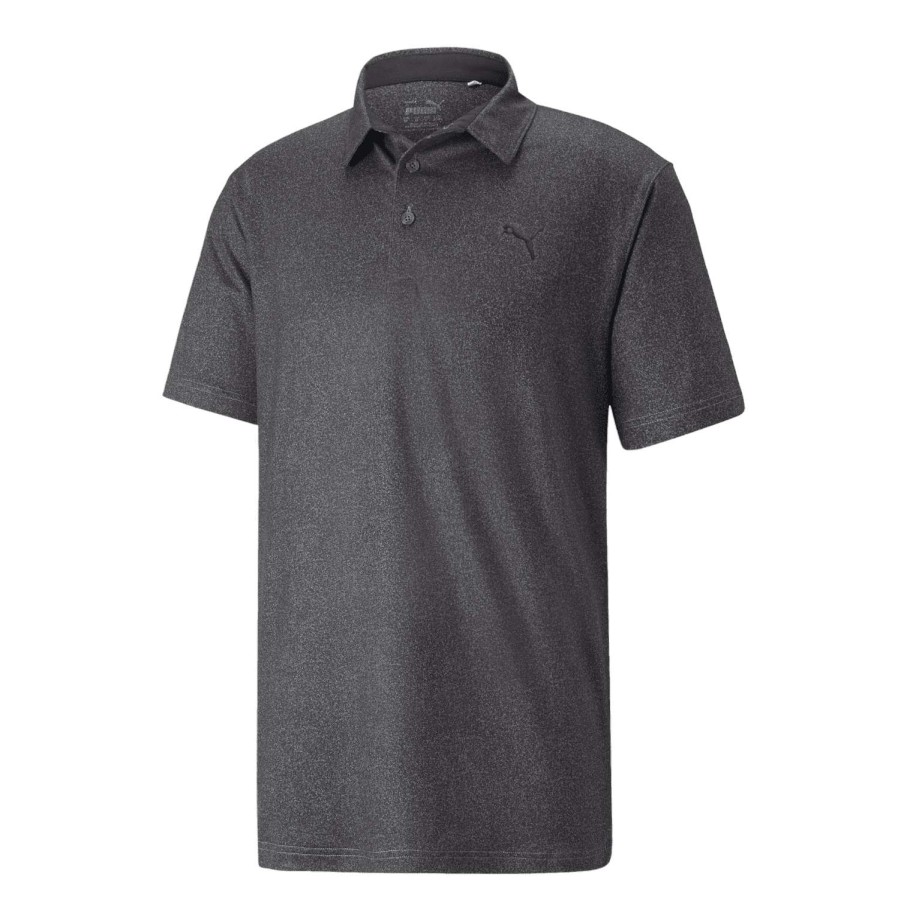 Shirts * | Puma Cloudspun Primary Golf Polo Shirt 538993 Puma Black 01