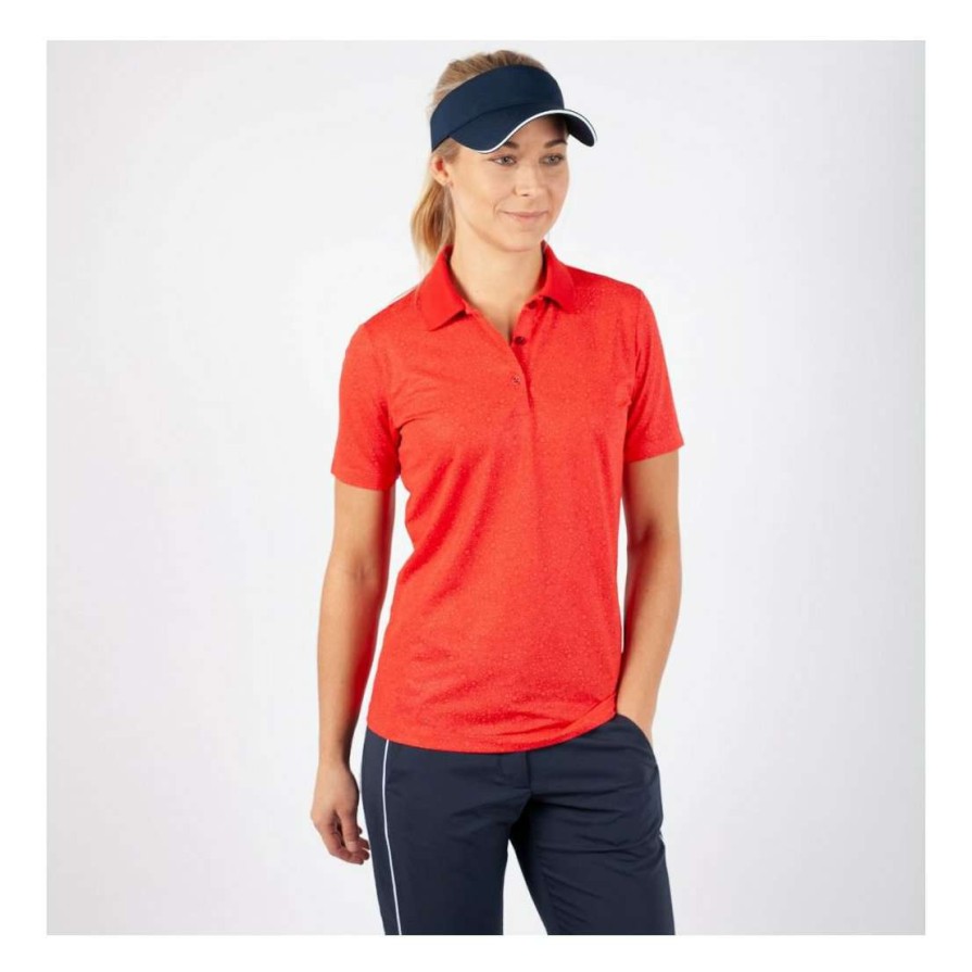 Polo Shirts * | Galvin Green Ladies Madelene Golf Shirt G2172 Red/Lipgloss Red 22