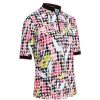 Polo Shirts * | Callaway Ladies Abstract Print Golf Polo Shirt Cgksa041 Caviar 002