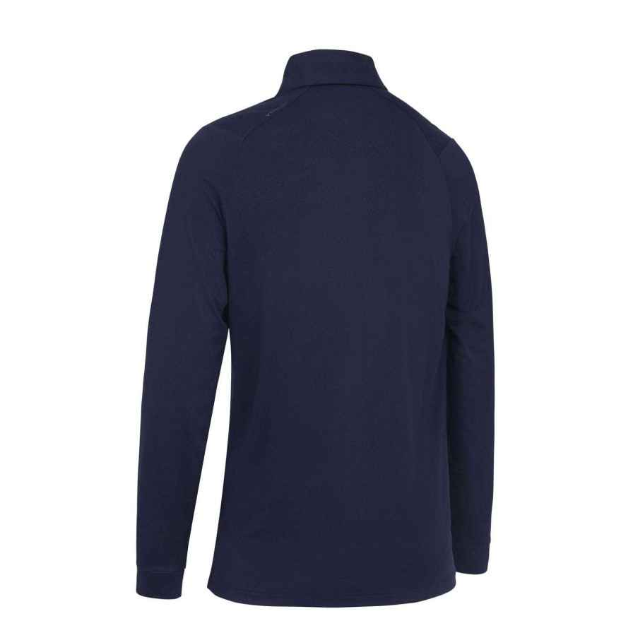 Shirts * | Callaway Long Sleeve Performance Golf Polo Shirt Cgkfc058 Peacoat 410