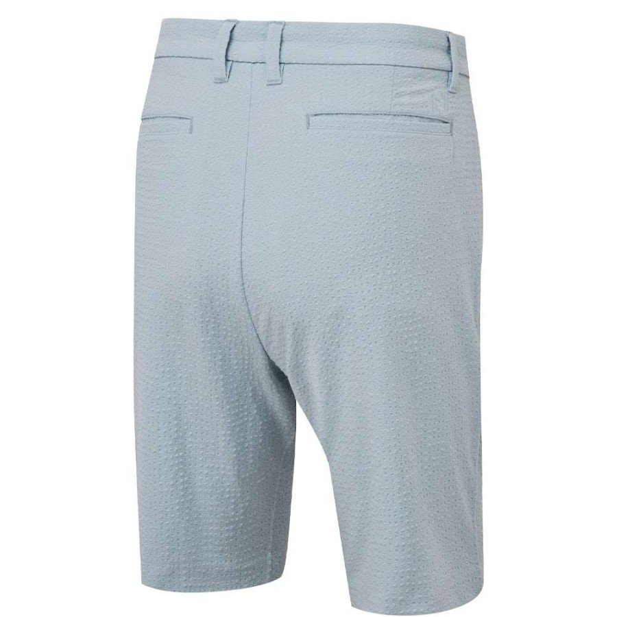 Shorts * | Footjoy Performance Seersucker Golf Shorts 88414 Dove Grey