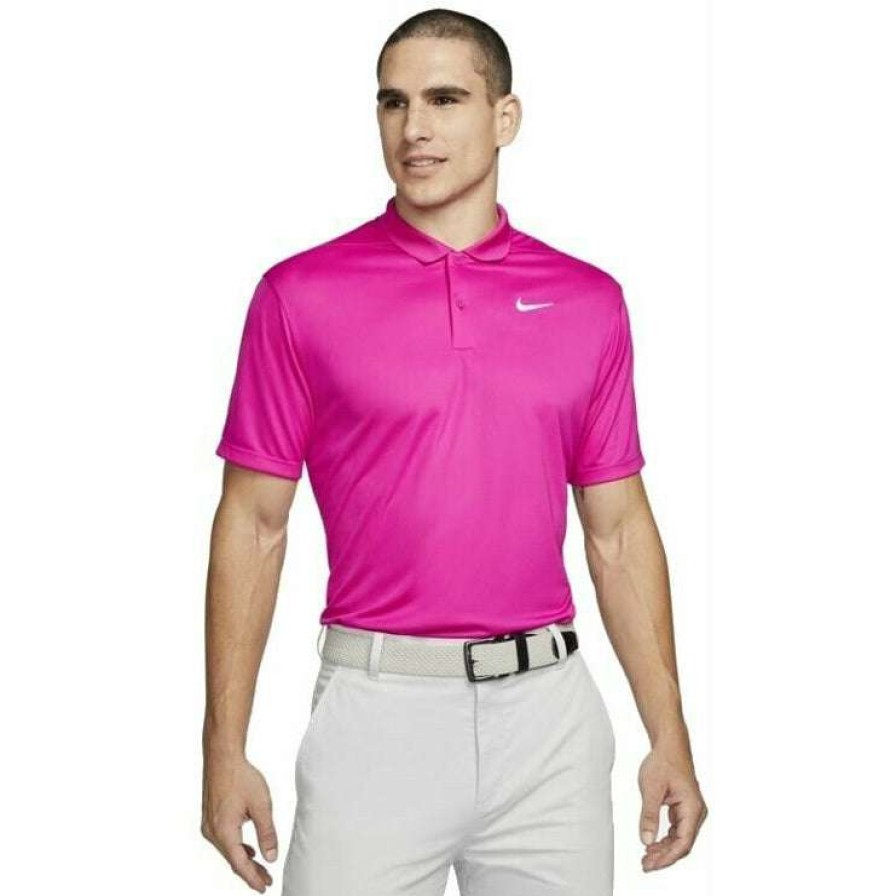 Shirts * | Nike Dri-Fit Victory Solid Golf Shirt Dh0822 Active Pink 621