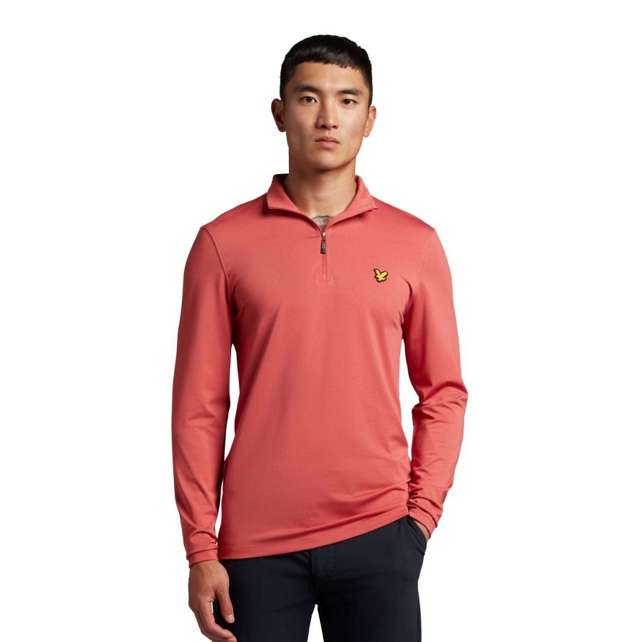 Mid Layers * | Lyle & Scott Stretch Golf Mid Layer Ml1660G Shrimp Y39