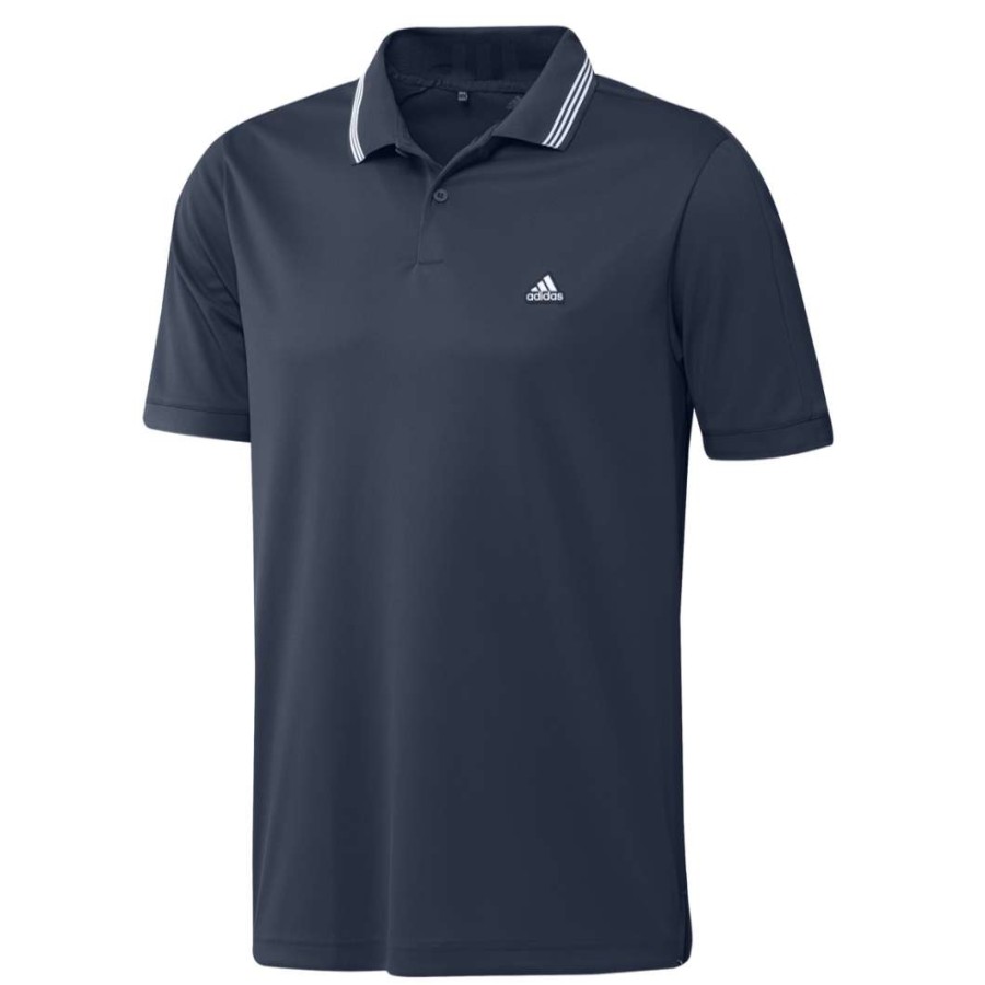 Shirts * | Adidas Go To Pique Golf Polo Shirt Gs9473 Crew Navy/White