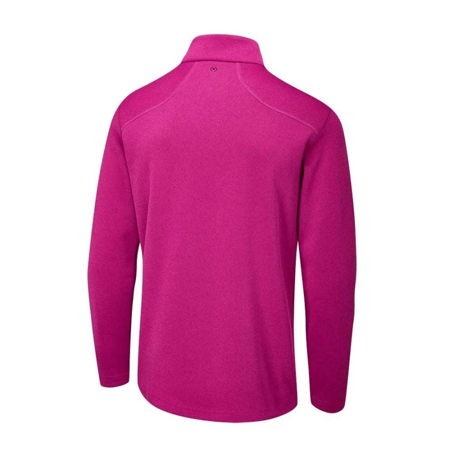 Mid Layers * | Ping Ramsey 1/2 Zip Golf Fleece P03356 Rasberry Marl Rasn