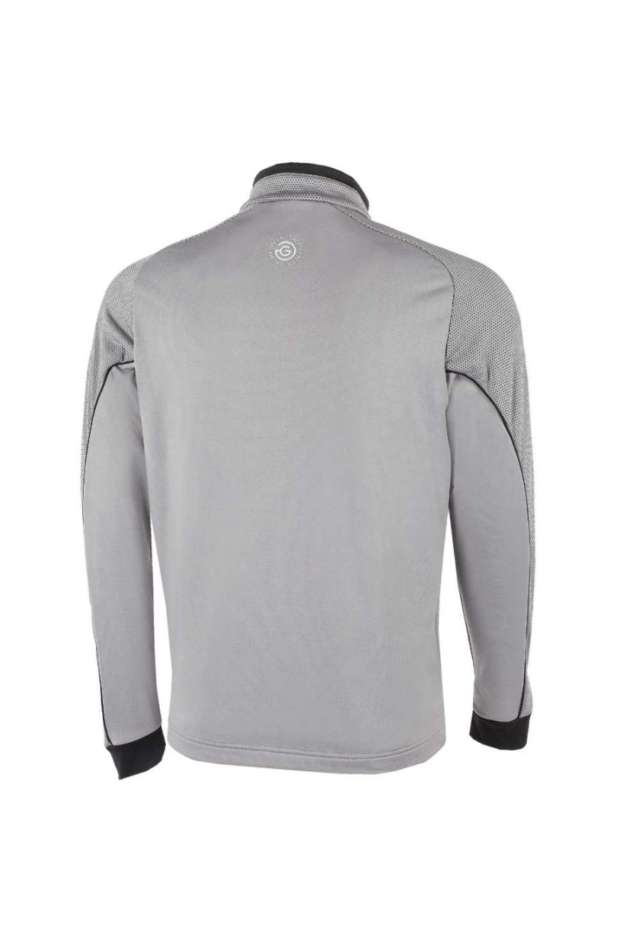 Mid Layers * | Galvin Green Daxton Insula 1/2-Zip Golf Pullover G1242 Sharkskin/Black/White 07