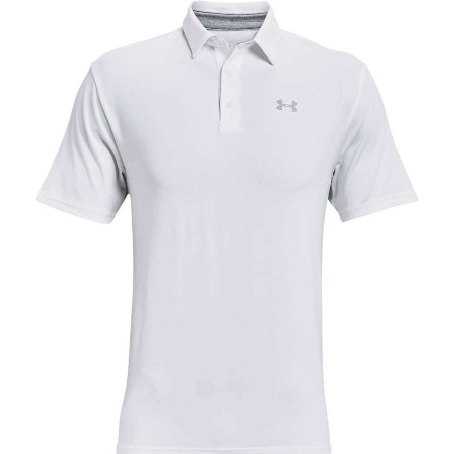 Shirts * | Under Armour Playoff 2.0 Golf Polo Shirt 1327037 White/Mod Grey 107