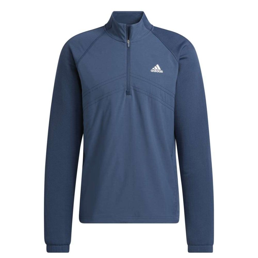 Mid Layers * | Adidas Statement 1/4 Zip Golf Mid Layer Ht1322 Crew Navy