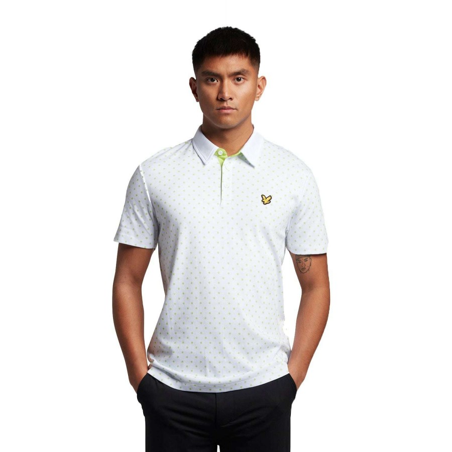 Shirts * | Lyle & Scott Lyle Polka Dot Golf Polo Shirt Sp1665G White 626