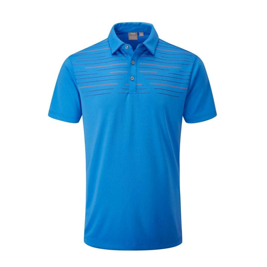 Shirts * | Ping Portman Golf Polo Shirt P03524 French Blue/North Sea Fbns