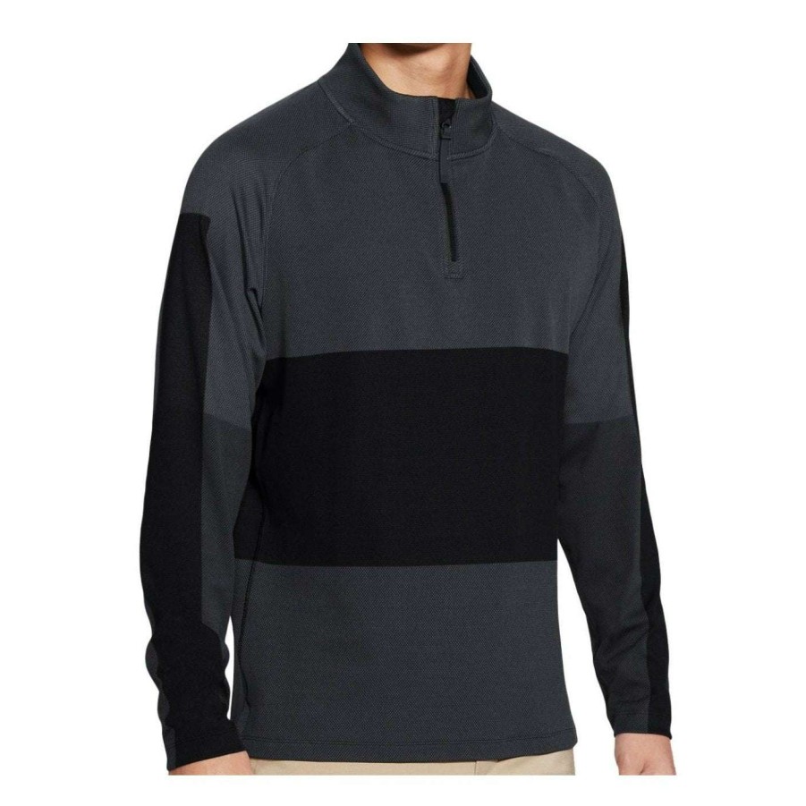 Mid Layers * | Nike Dry Vapor 1/2 Zip Golf Sweater Cu9828 Black 010