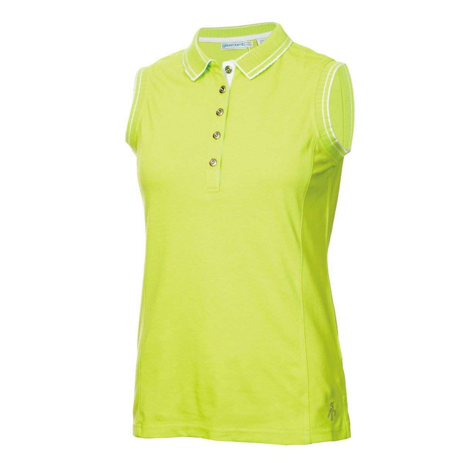 Polo Shirts * | Green Lamb Ladies Kathleen S/L Club Golf Polo Shirt Sg22917 Pistachi