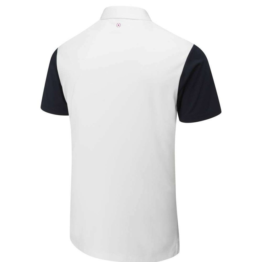 Shirts * | Ping Malvern Golf Polo Shirt P03525 White/Navy W136