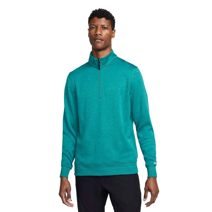 Mid Layers * | Nike Dri-Fit Player 1/2 Zip Golf Sweater Dh0986 Bright Spruce 367