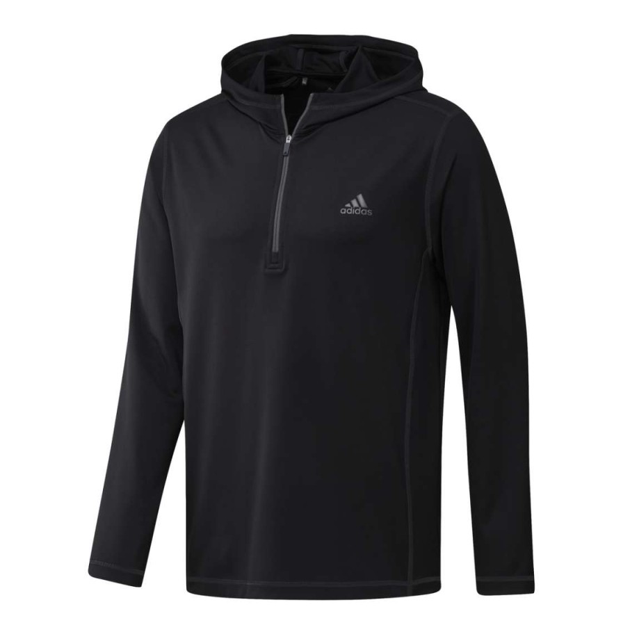 Mid Layers * | Adidas Novelty Golf Hoodie Gs9450 Black