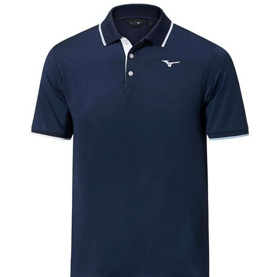 Shirts * | Mizuno Quick Dry Comp Plus Golf Shirt 52Ga2004 Deep Navy 14