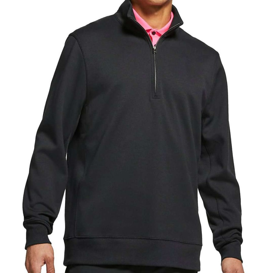 Mid Layers * | Nike Dry Player 1/2-Zip Golf Top Cu9826 Black 010