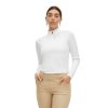 Polo Shirts * | Rohnisch Ladies Addy L/S Golf Shirt 111517 White