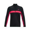 Mid Layers * | Under Armour Storm 1/4-Zip Golf Top 1370119 Black/Penta Pink 002